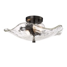 Golden Canada 1140-SF BLK-HWG - Golden Lighting Samara 2-light Semi-Flush Mount in Matte Black